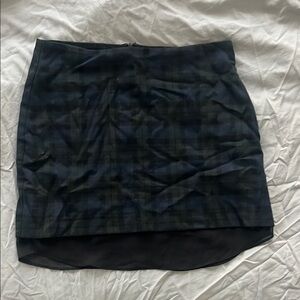 Zara Plaid Navy Skirt